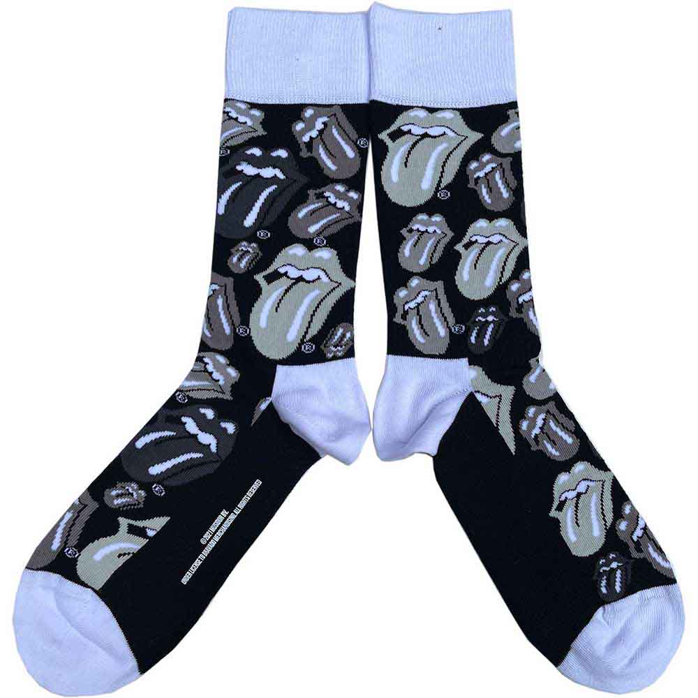 The Rolling Stones Unisex Ankle Socks: Classic Tongues (Black) (UK Size 7 - 11)