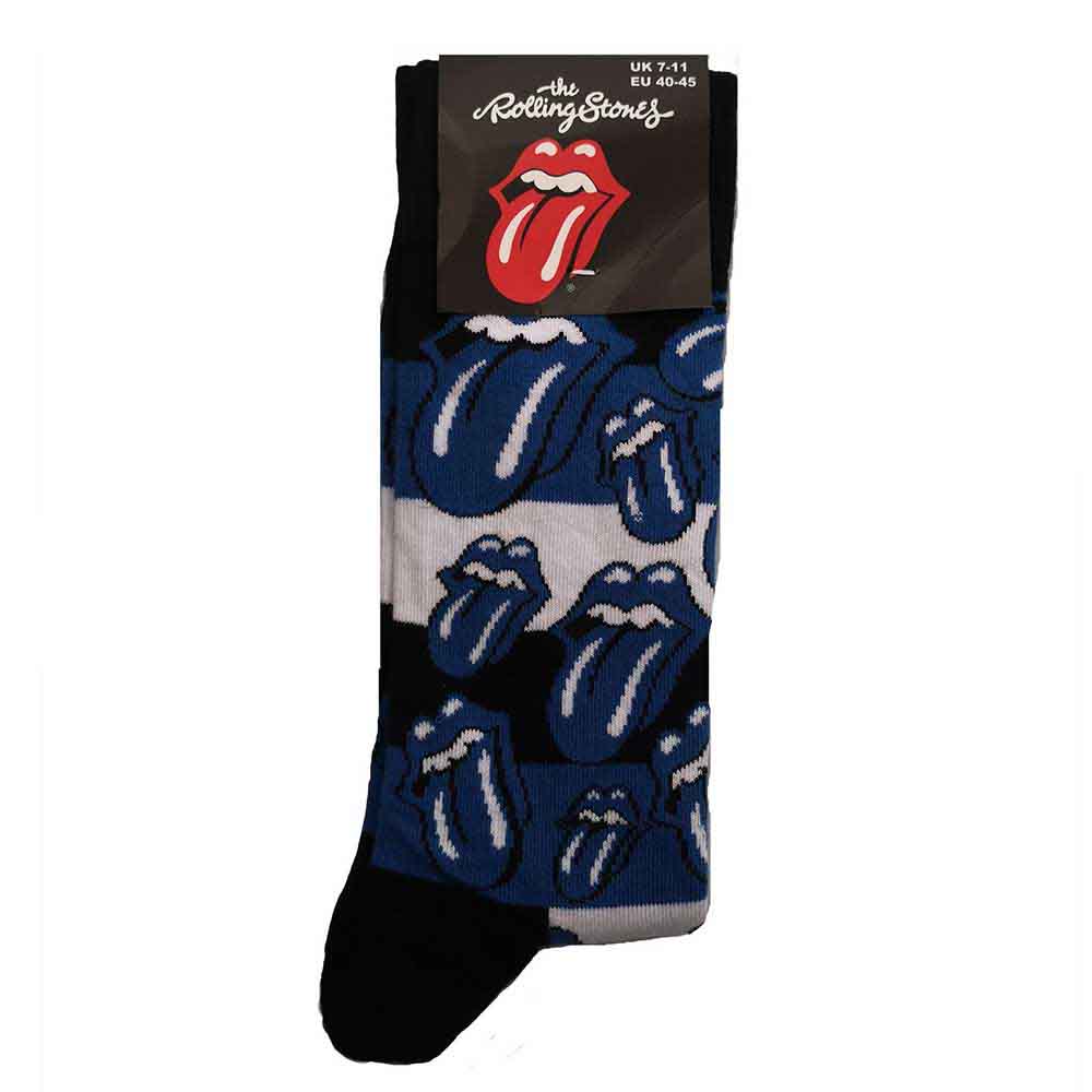 The Rolling Stones Unisex Ankle Socks: Blue Tongues (Blue) (UK Size 7 - 11)