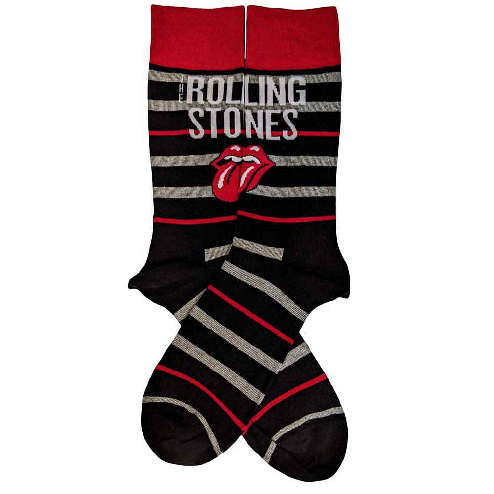 The Rolling Stones Unisex Ankle Socks: Logo & Tongue (Black) (UK Size 7 - 11)