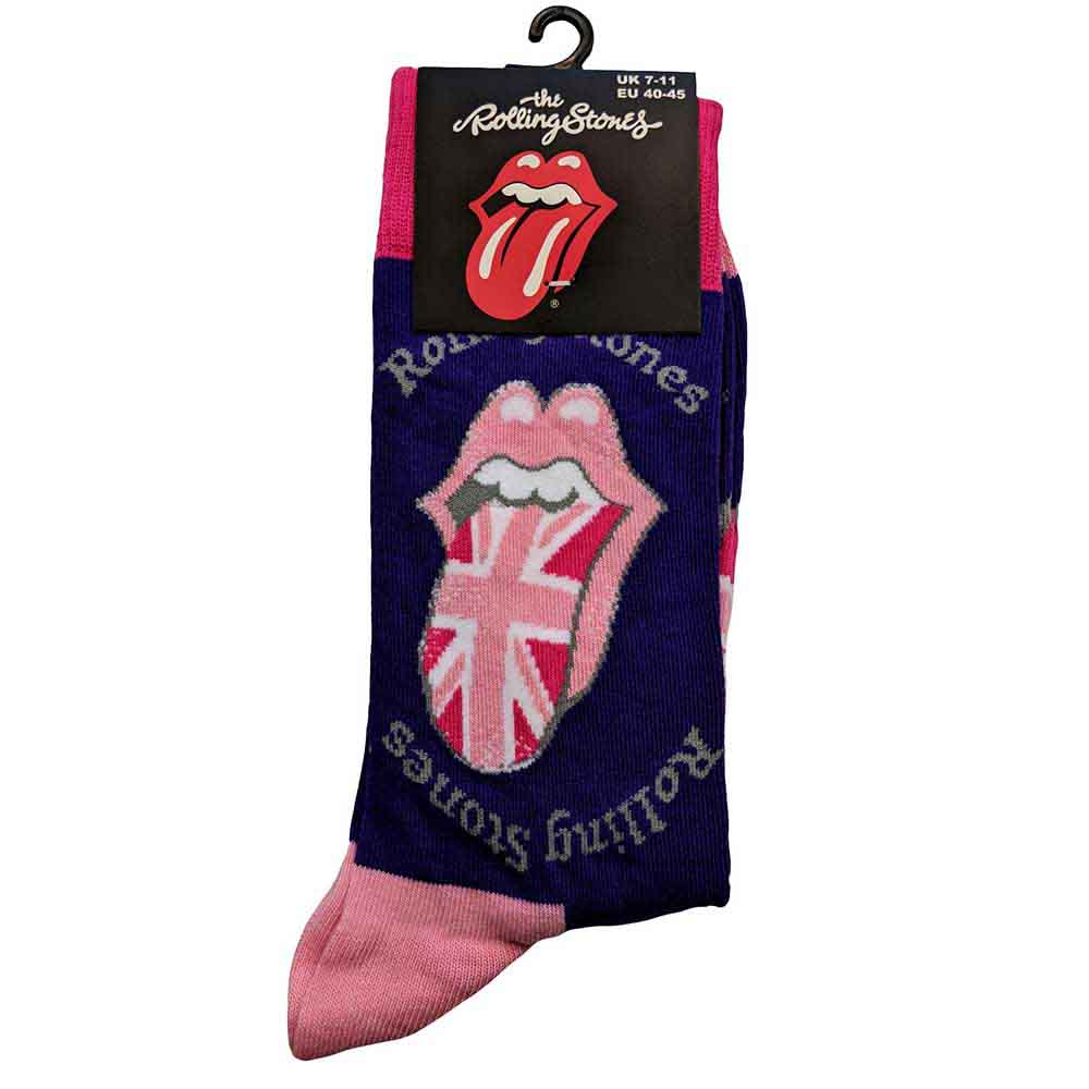 The Rolling Stones Unisex Ankle Socks: UK Tongue (Purple) (UK Size 7 - 11)