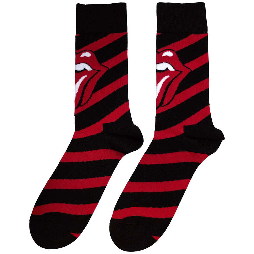 The Rolling Stones Unisex Ankle Socks: Stripes (Black) (UK Size 4 - 7)