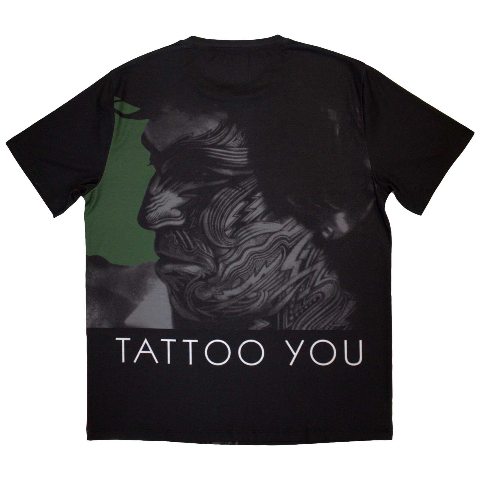 The Rolling Stones Unisex Sublimation T-Shirt: Tattoo You (Black) (Back Print)