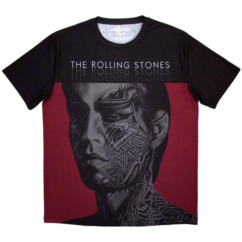 The Rolling Stones Unisex Sublimation T-Shirt: Tattoo You (Black) (Back Print)