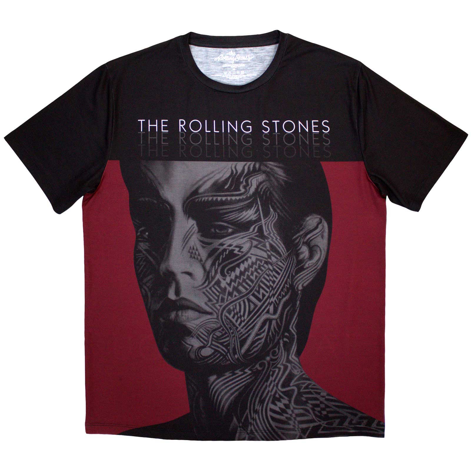 The Rolling Stones Unisex Sublimation T-Shirt: Tattoo You (Black) (Back Print)