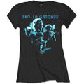 The Rolling Stones Ladies T-Shirt: Band Glow (Black)