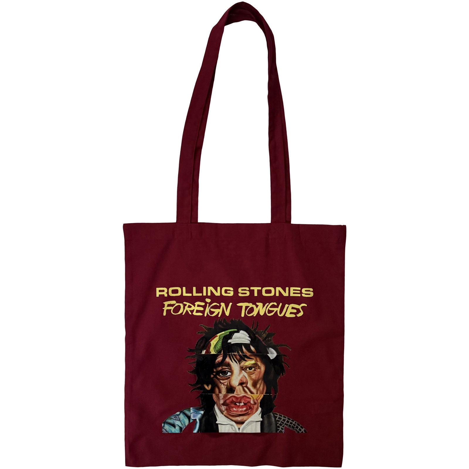 The Rolling Stones Cotton Tote Bag: Foreign Tongues (Red)