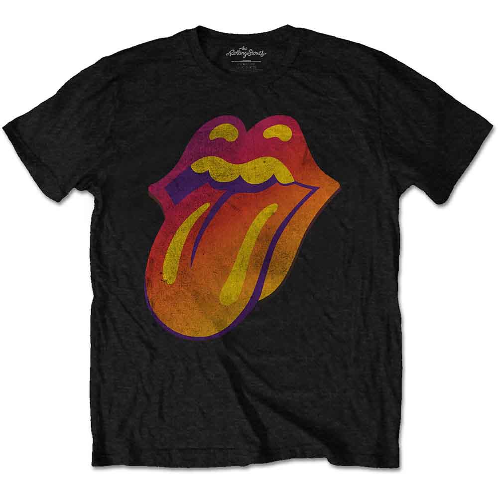 The Rolling Stones Unisex T-Shirt: Ghost Town Distressed (Black) (Back Print)