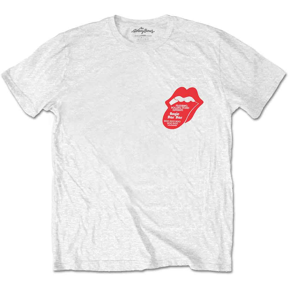 The Rolling Stones Unisex T-Shirt: Goat Head Soup Tracklist (White) (Back Print)