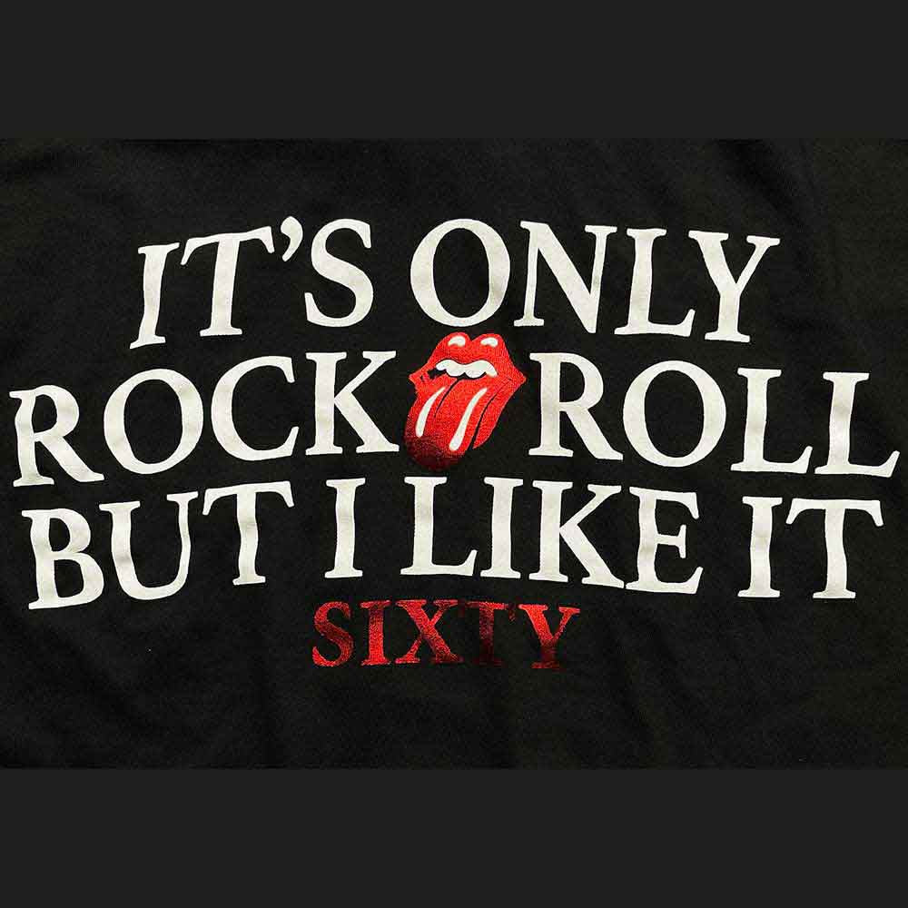 The Rolling Stones Unisex T-Shirt: Sixty It's only R&R but I like it Foiled Print (Black) (Embellished)