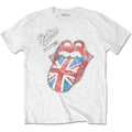 The Rolling Stones Unisex T-Shirt: Vintage British Tongue (White)