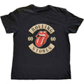 The Rolling Stones Unisex T-Shirt: Sixty Biker Tongue (Black) (Embellished)