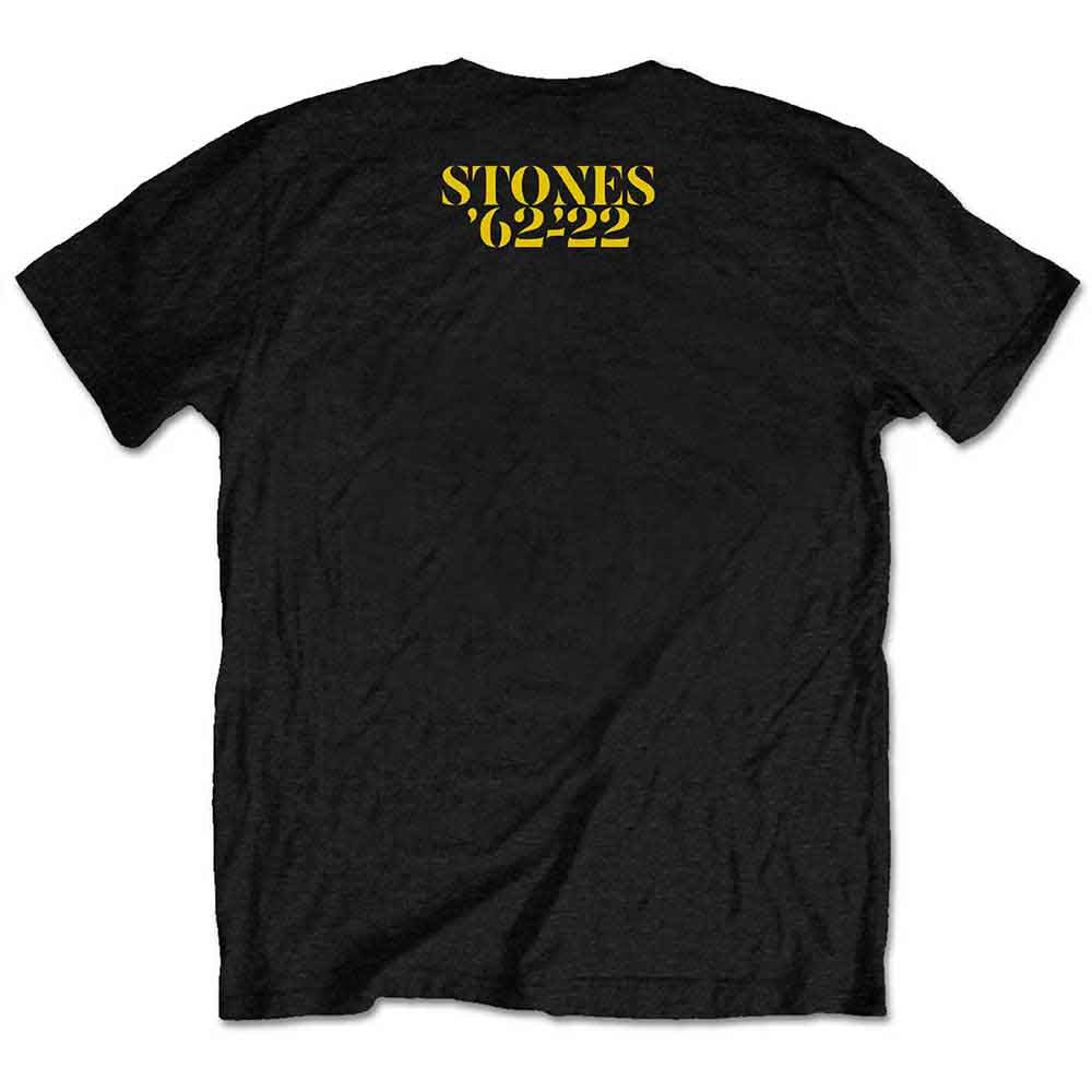 The Rolling Stones Unisex T-Shirt: Sixty Cyberdelic Tongue (Black) (Back Print)