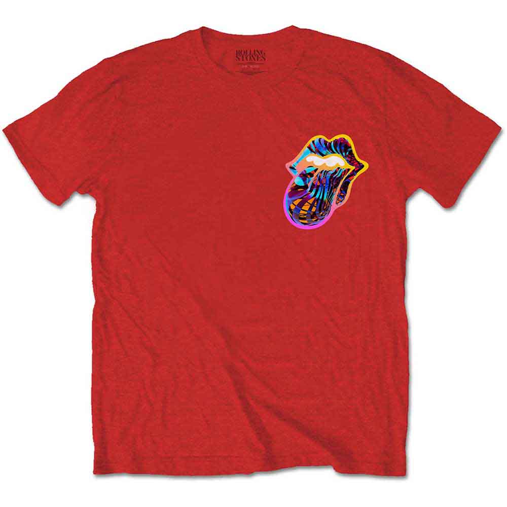 The Rolling Stones Unisex T-Shirt: Sixty Gradient Text (Red) (Back Print)