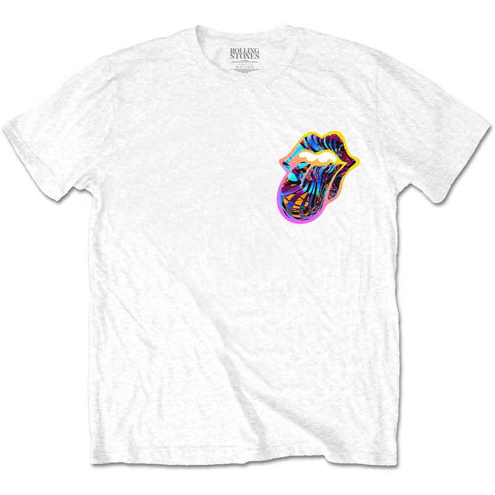 The Rolling Stones Unisex T-Shirt: Sixty Gradient Text (White) (Back Print)