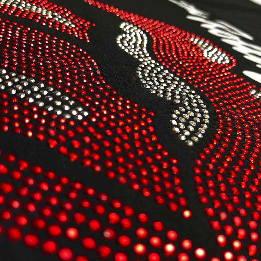 The Rolling Stones Unisex T-Shirt: Logo & Tongue (Black) (Embellished)