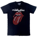 The Rolling Stones Unisex T-Shirt: Logo & Tongue (Black) (Embellished)