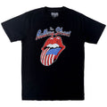The Rolling Stones Unisex T-Shirt: USA Tongue (Black) (Embellished)