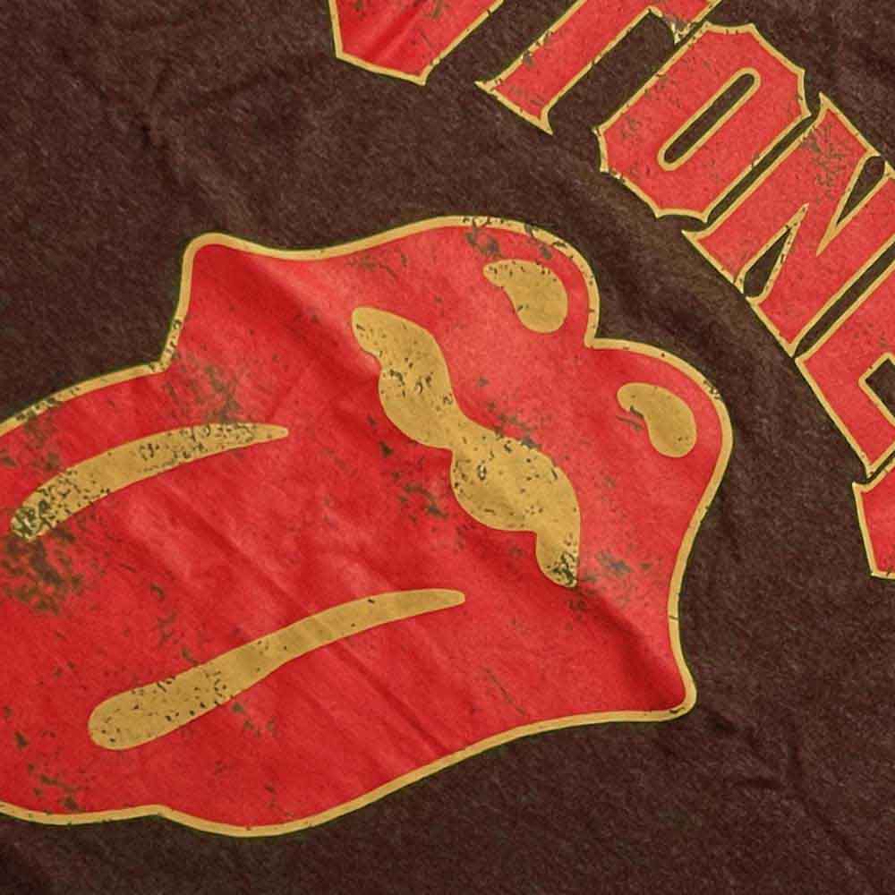 The Rolling Stones Unisex T-Shirt: Gothic Text (Brown)