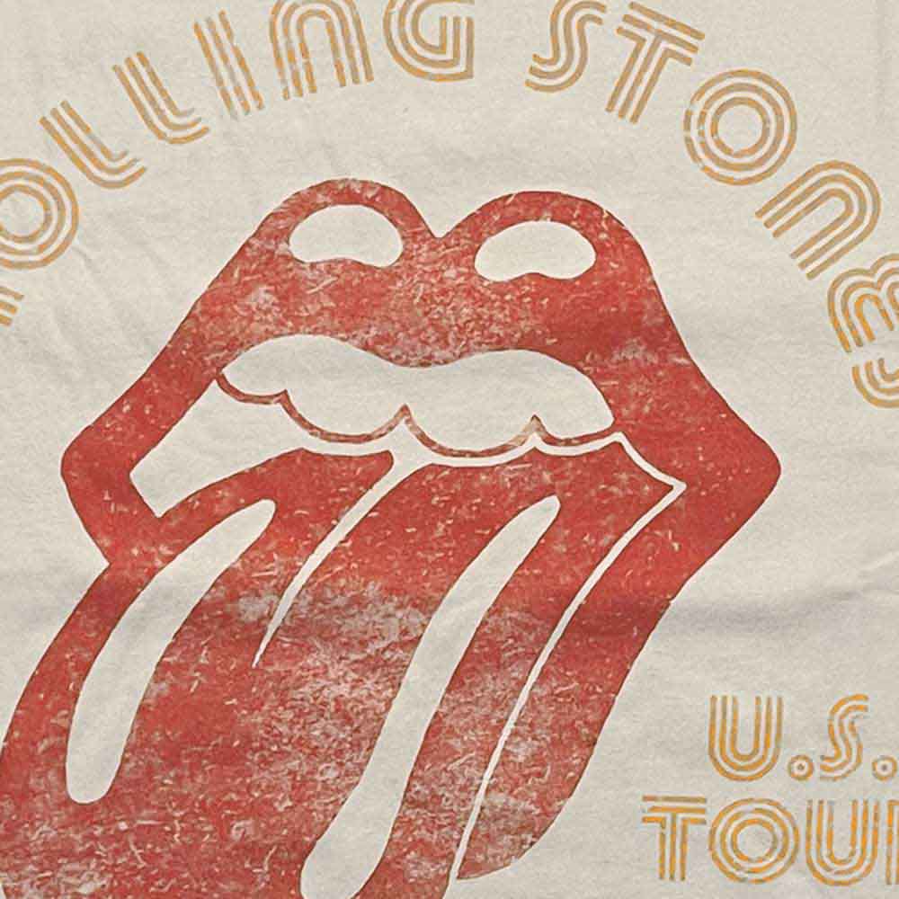 The Rolling Stones Unisex Ringer T-Shirt: US Tour '78 (Natural & Orange)
