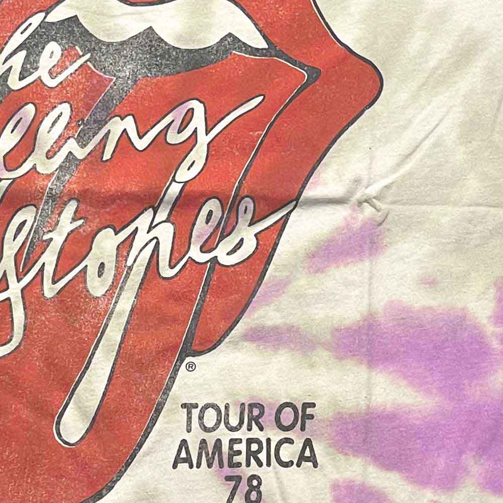 The Rolling Stones Unisex T-Shirt: Tour of USA '78 (White) (Wash Collection)