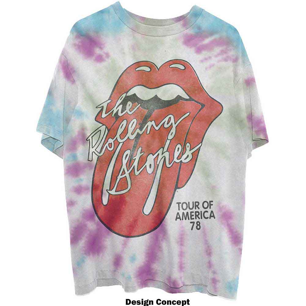 The Rolling Stones Unisex T-Shirt: Tour of USA '78 (White) (Wash Collection)