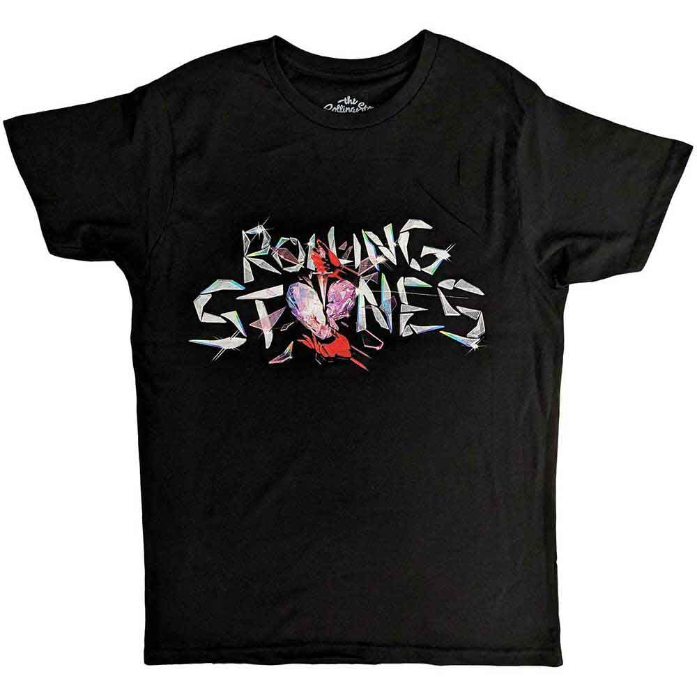 The Rolling Stones Unisex T-Shirt: Hackney Diamonds Glass Logo (Black) (LOS)