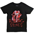The Rolling Stones Unisex T-Shirt: Hackney Diamonds Cracked Glass Tongue (Black)
