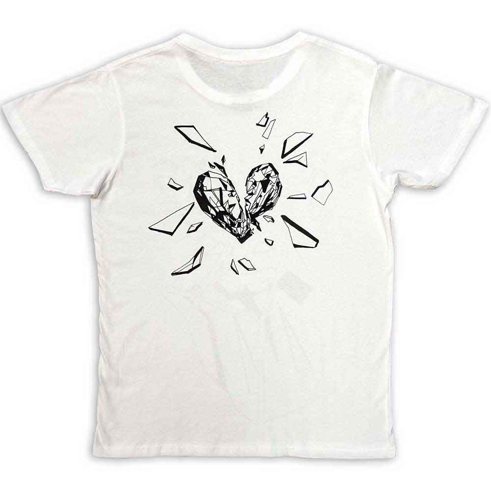 The Rolling Stones Unisex T-Shirt: Hackney Diamonds Diamond Tongue Outline (White) (Back Print)
