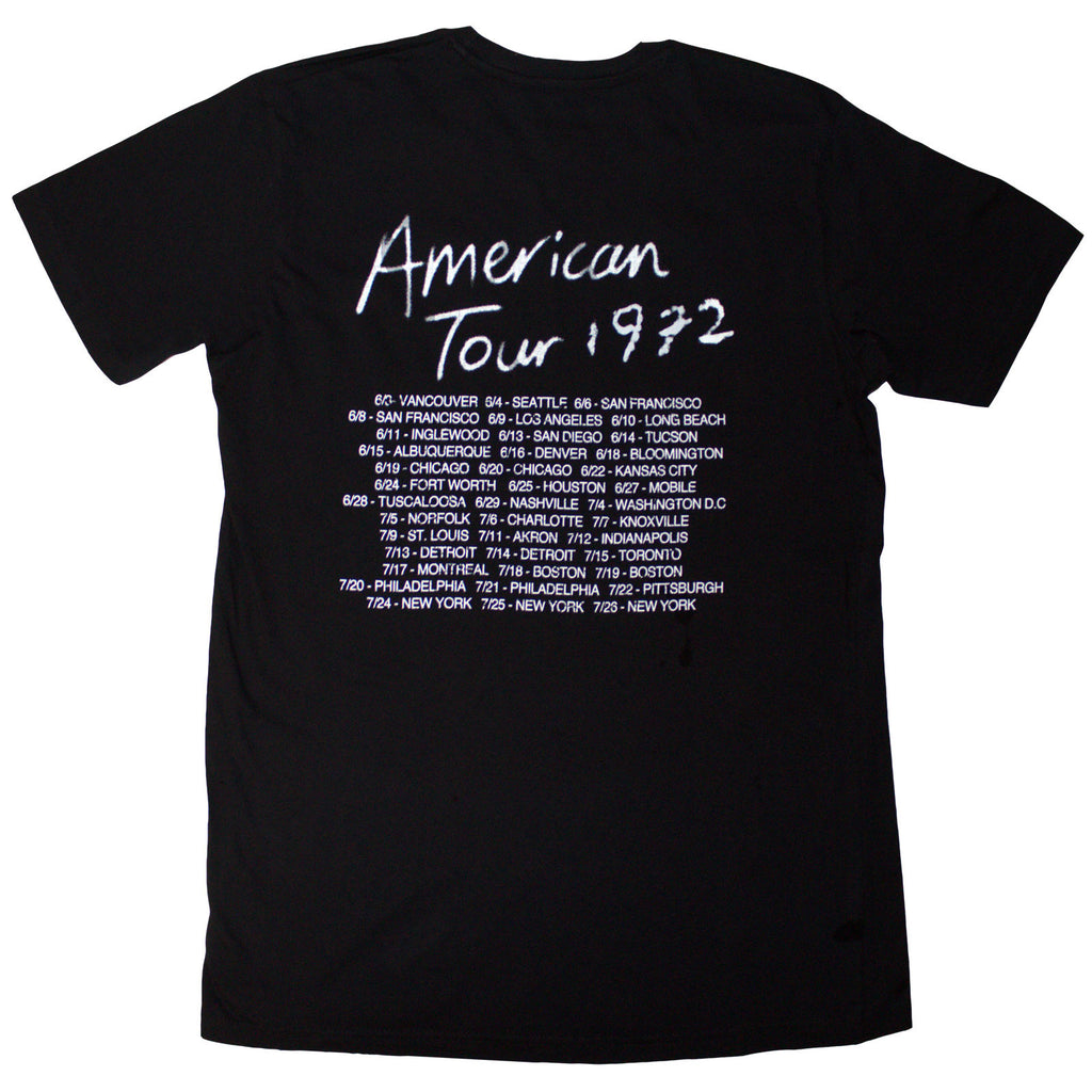 The Rolling Stones Unisex T-Shirt: Tour '72 (Black) (Back Print)