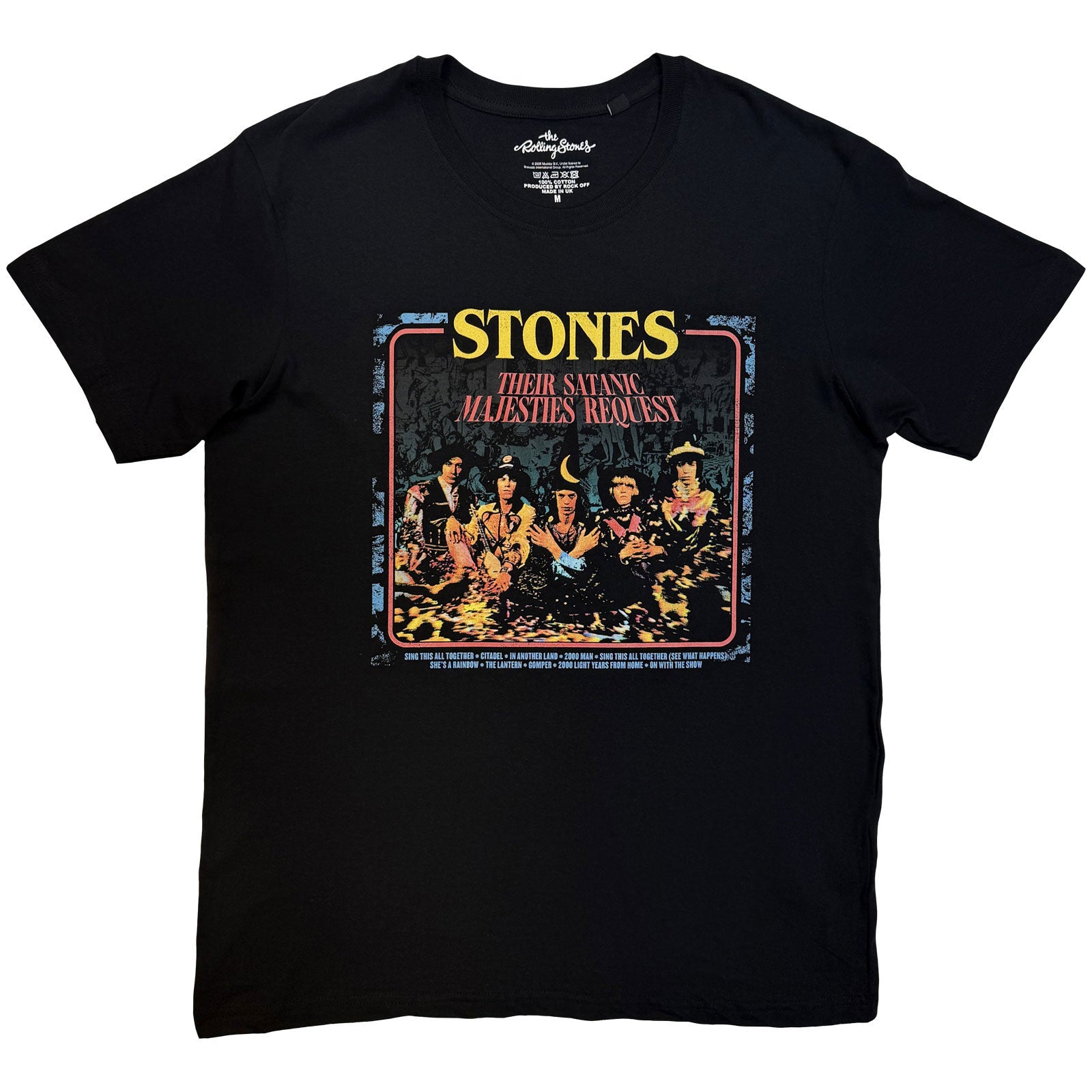 The Rolling Stones Unisex T-Shirt: Satanic Majesties (Black)