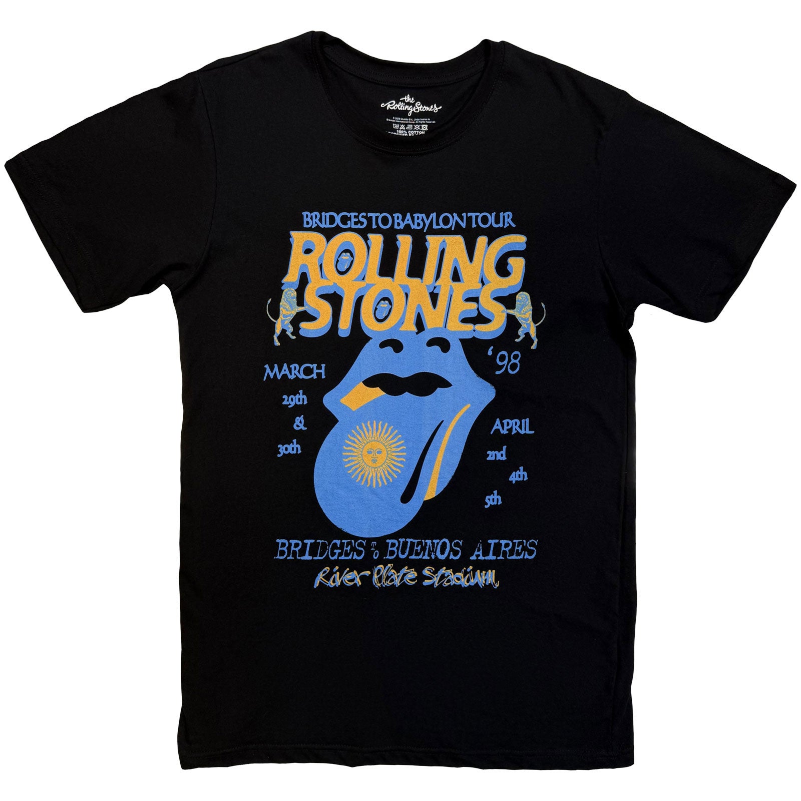 The Rolling Stones Unisex T-Shirt: River Plate Stadium (Black)