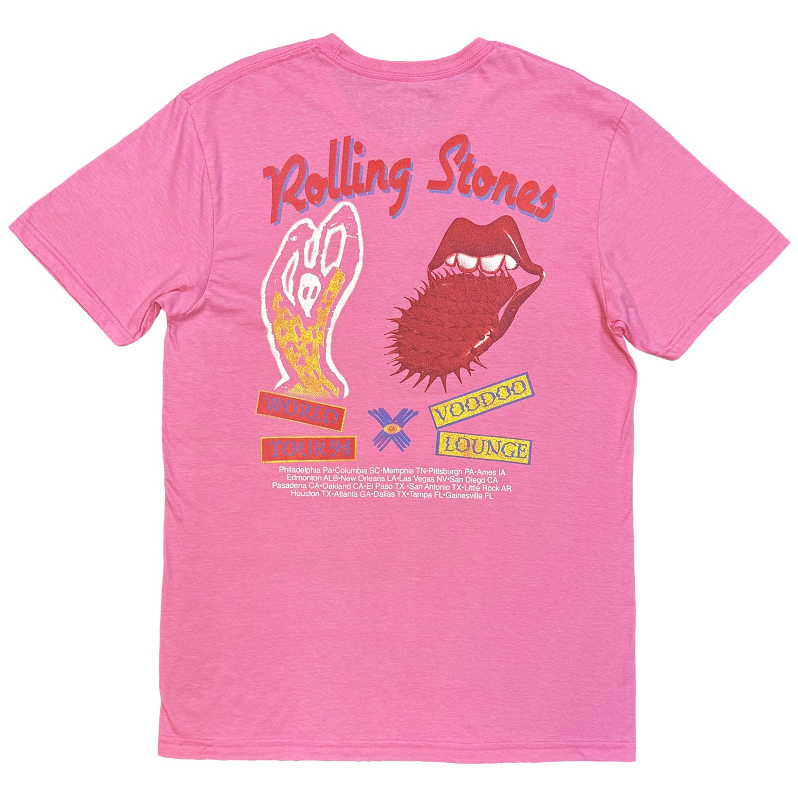 The Rolling Stones Unisex T-Shirt: Voodoo Lounge 1994 (Pink) (Back Print)
