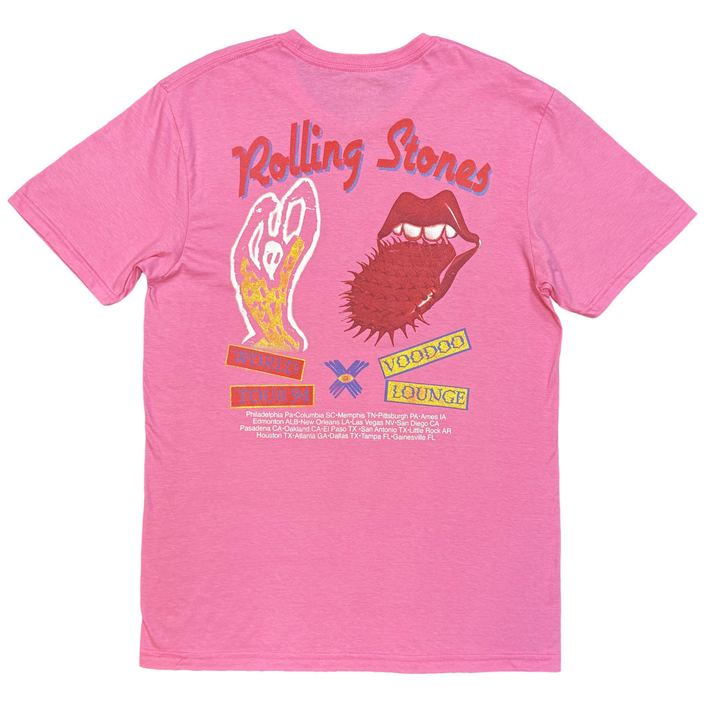 The Rolling Stones Unisex T-Shirt: Voodoo Lounge 1994 (Pink) (Back Print)