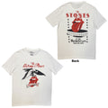 The Rolling Stones Unisex T-Shirt: Philadelphia Eagle 1975 (White) (Back Print)
