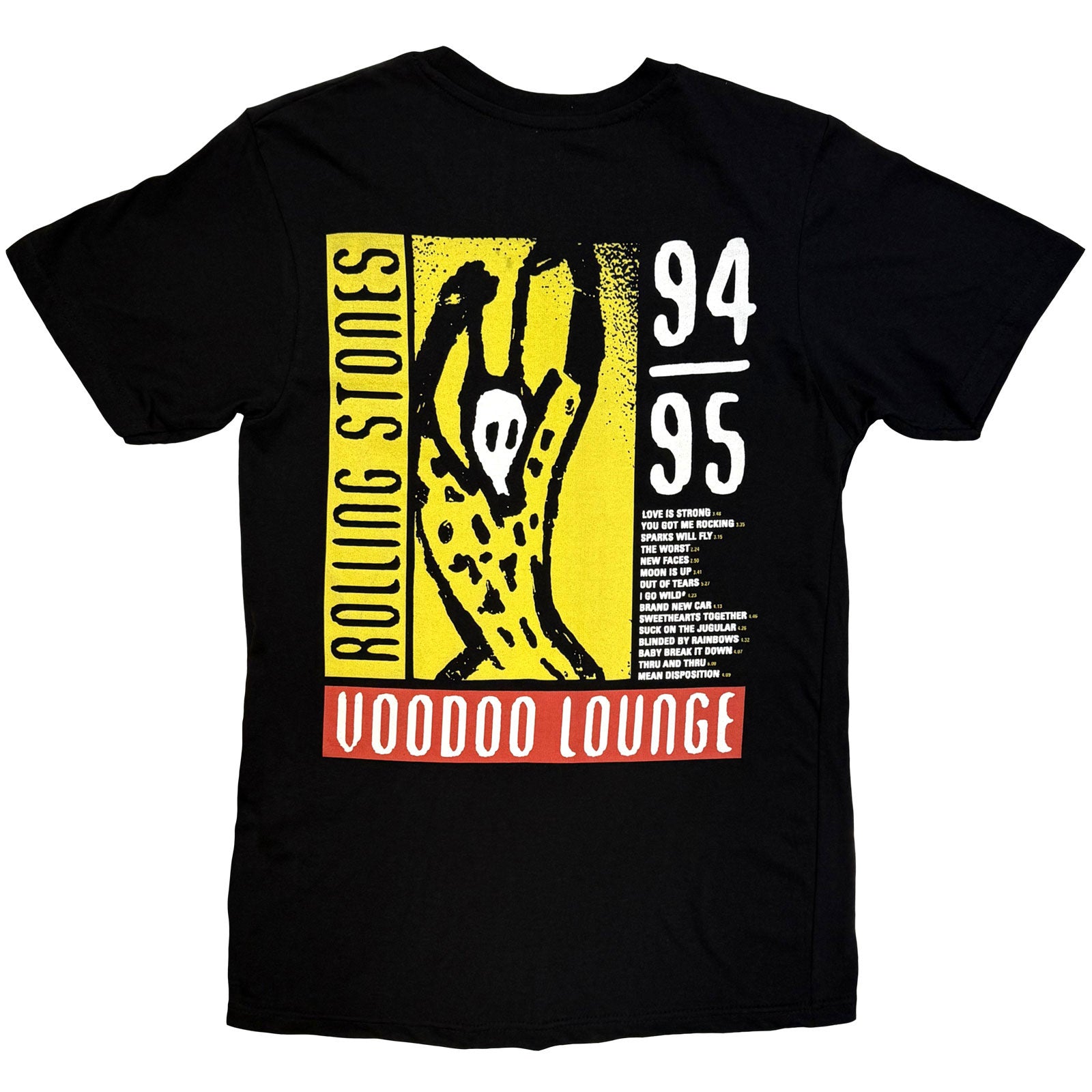 The Rolling Stones Unisex T-Shirt: Live Voodoo Lounge Tongue (Black) (Back Print)