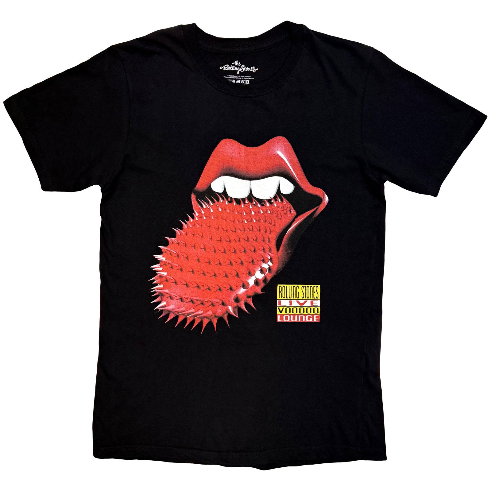 The Rolling Stones Unisex T-Shirt: Live Voodoo Lounge Tongue (Black) (Back Print)