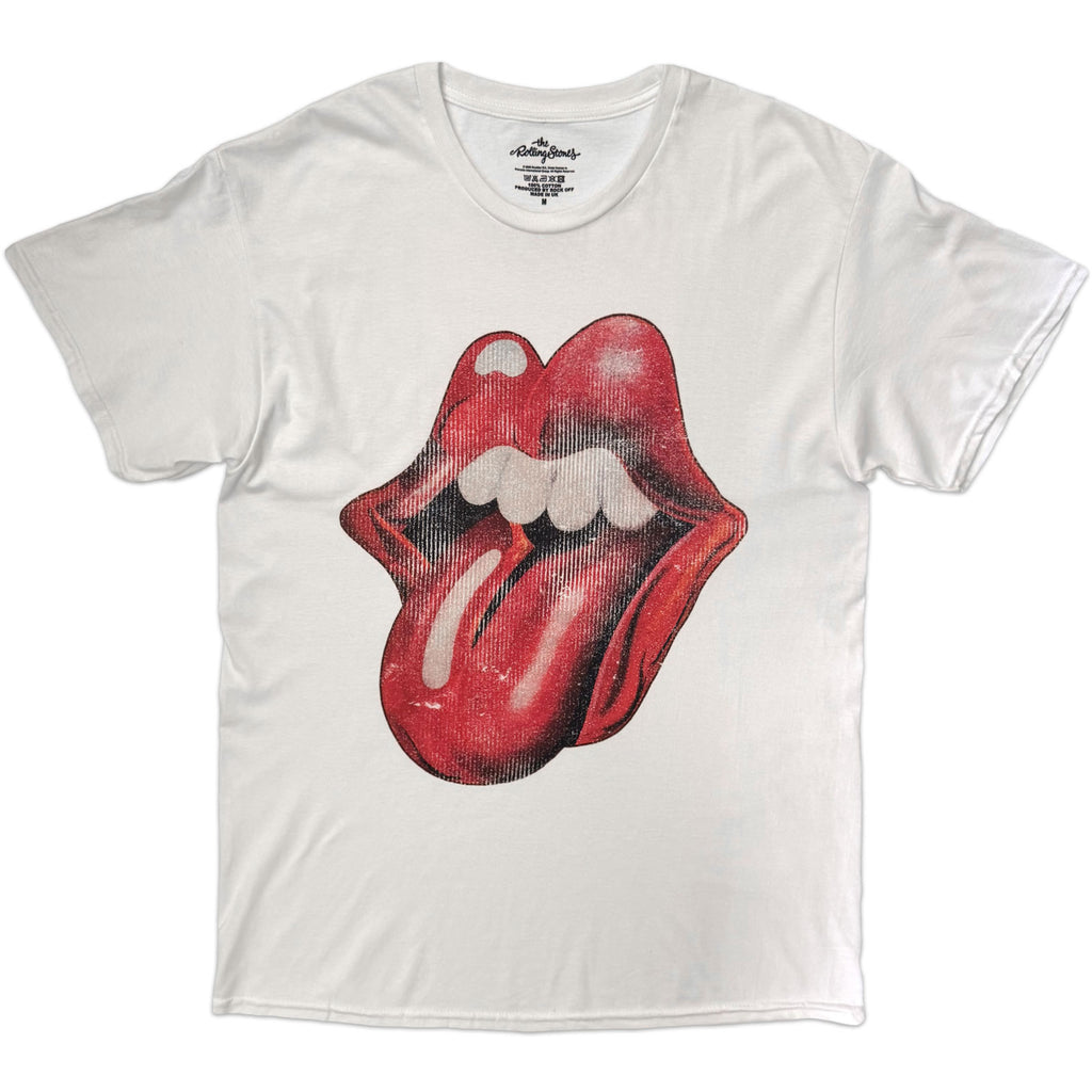 The Rolling Stones Unisex T-Shirt: Foreign Tongues Tracklist (White) (Back Print)