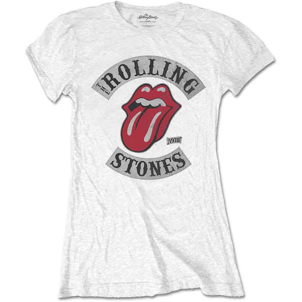 The Rolling Stones Ladies T-Shirt: Tour 1978 (White)