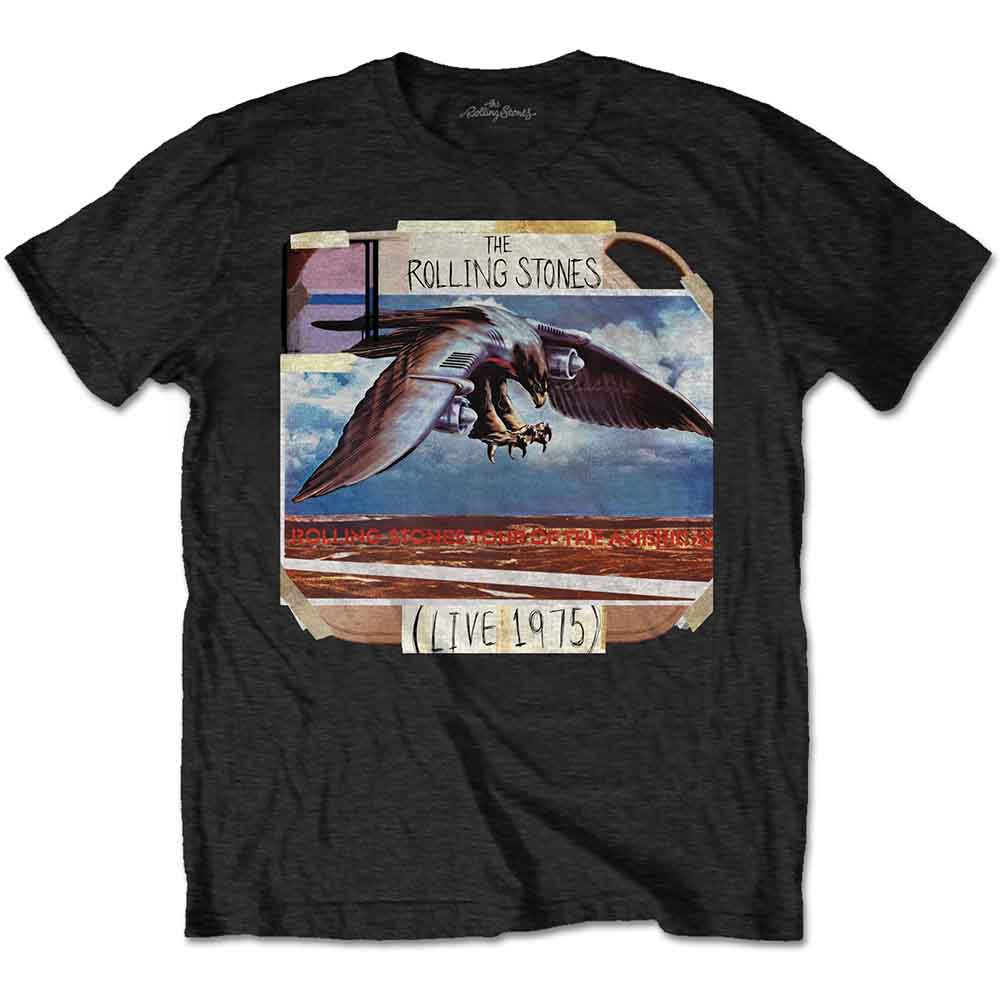 The Rolling Stones Unisex T-Shirt: LA Friday (Black) (Back Print)