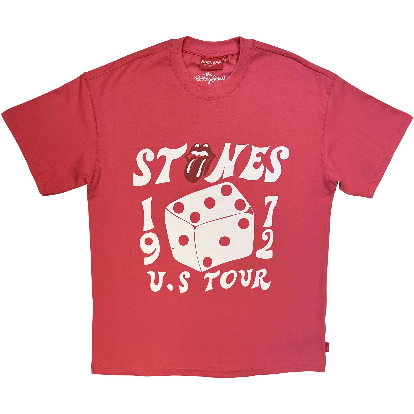 The Rolling Stones Ladies Unplugged T-Shirt: Dice Tour '72 (Pink)