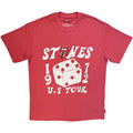 The Rolling Stones Ladies Unplugged T-Shirt: Dice Tour '72 (Pink)