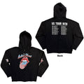 The Rolling Stones Unisex Zipped Hoodie: Us Tour '78 (Black) (Back Print)