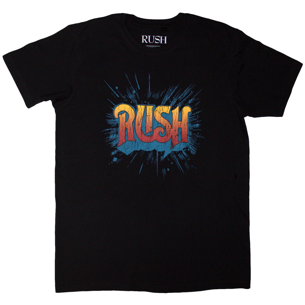 Rush Unisex T-Shirt: Tour '74-'75 (Black) (Back Print)