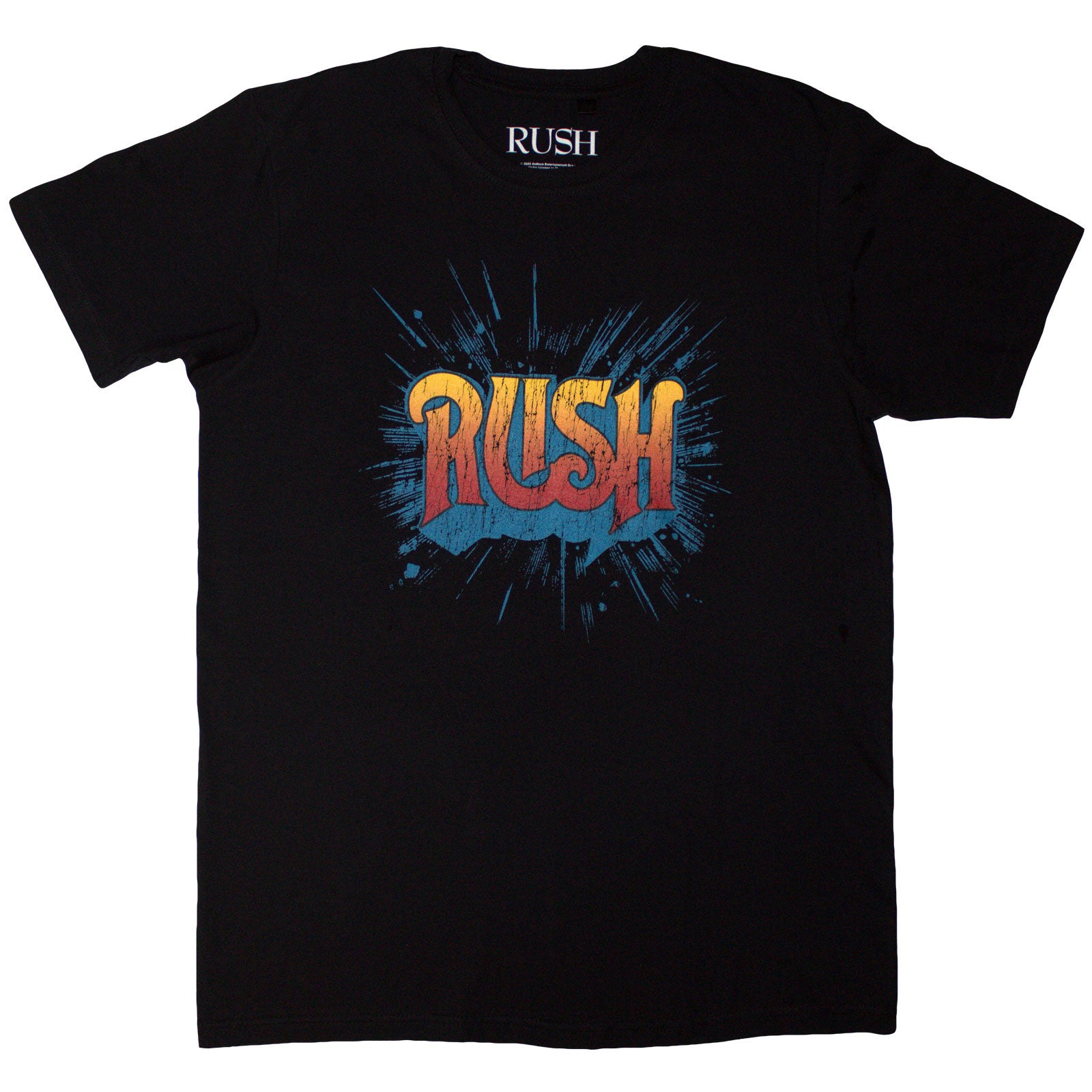 Rush Unisex T-Shirt: Tour '74-'75 (Black) (Back Print)