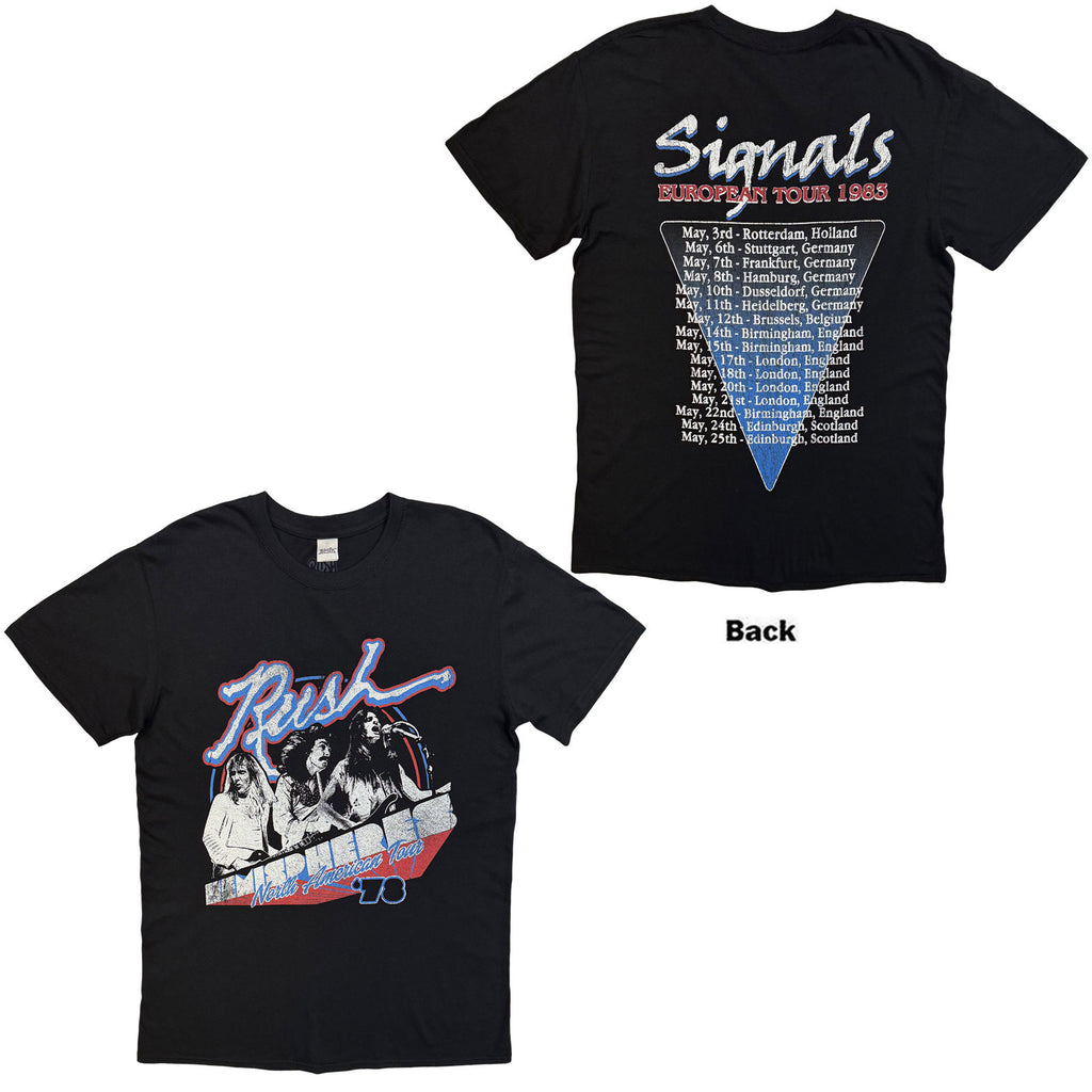 Rush Unisex T-Shirt: Tour 1978 (Black) (Back Print)