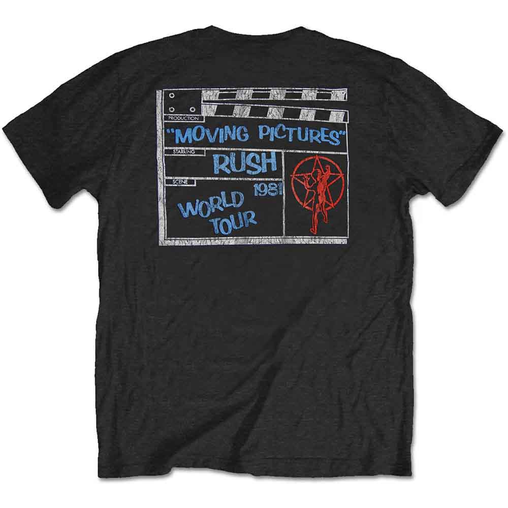 Rush Unisex T-Shirt: 1981 Tour (Black) (Back Print)