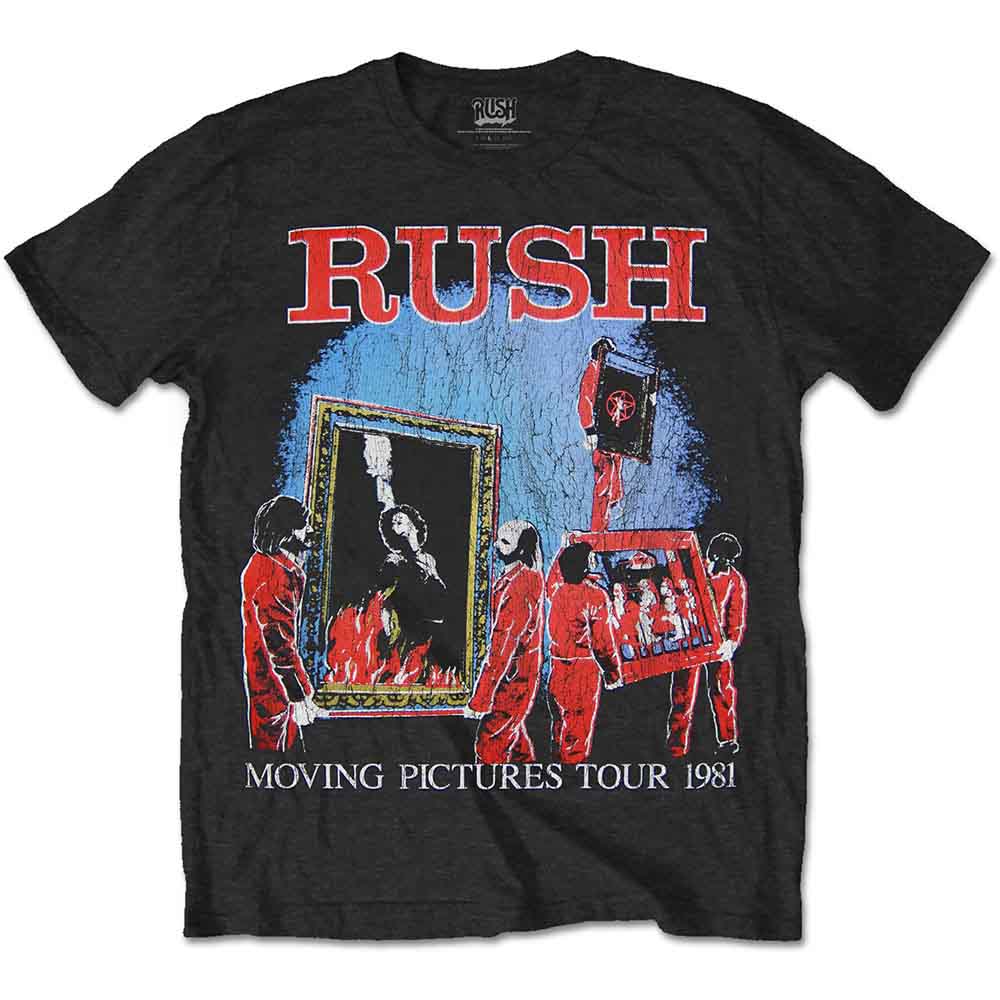 Rush Unisex T-Shirt: 1981 Tour (Black) (Back Print)