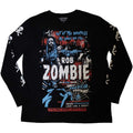 Rob Zombie Unisex Long Sleeve T-Shirt: Zombie Call (Black) (Sleeve Print)