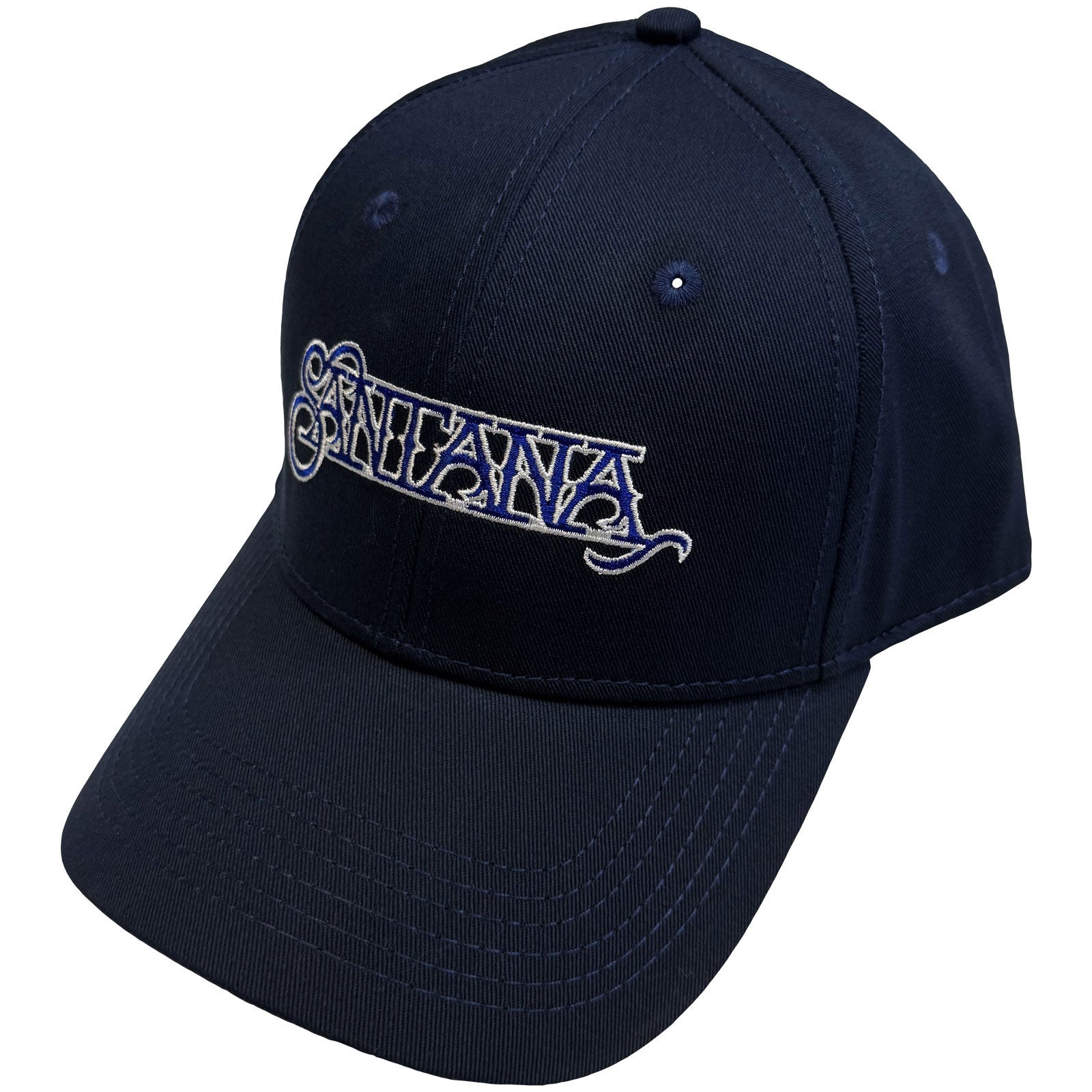 Santana Unisex Baseball Cap: Logo (Navy Blue)