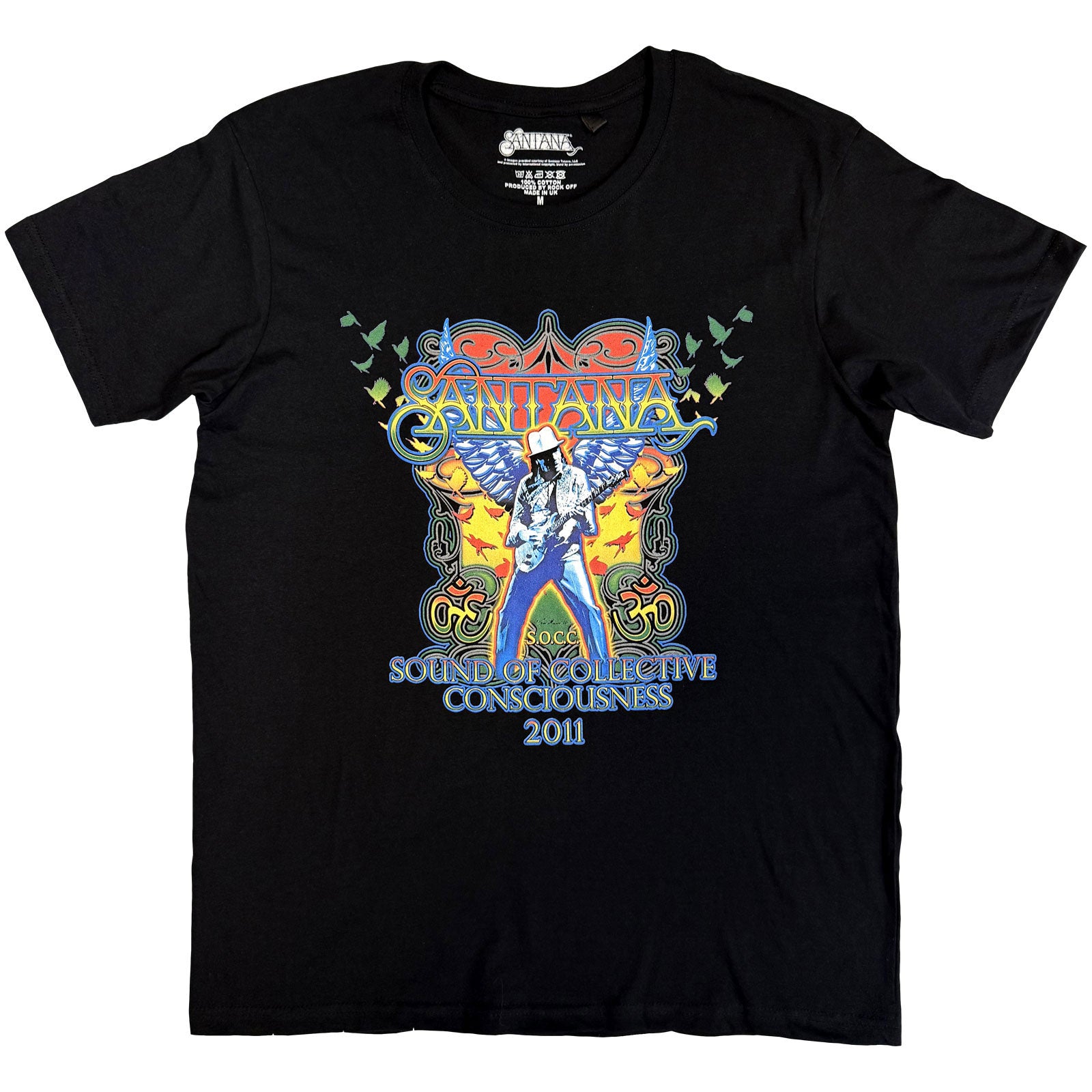 Santana Unisex T-Shirt: Collective Consciousness Tour '11 (Black)